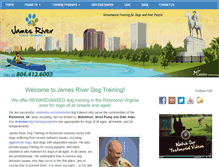 Tablet Screenshot of jamesriverdogtraining.com